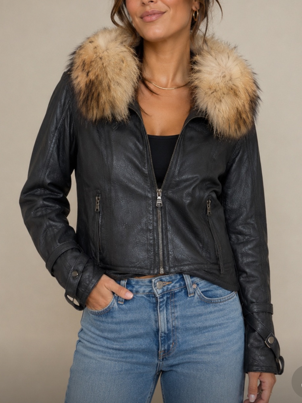 Like-new Andrew Marc Leather Jacket - M